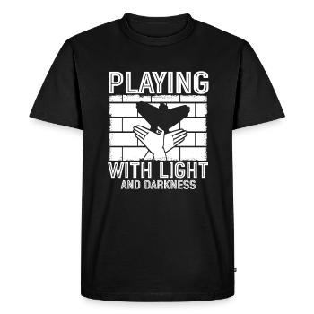 Playing With Light And Darkness Shadow - Men's Premium Organic T-Shirt - black - Front - Nico (187cm)