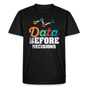 Données ou ce n’est pas arrivé pour l’étudiant - T-shirt Premium bio Homme - noir - Devant - Nico (187cm)