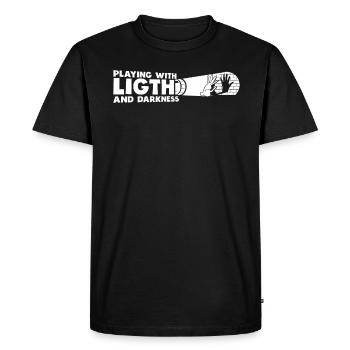 Playing With Light And Darkness Shadow - Men's Premium Organic T-Shirt - black - Front - Nico (187cm)
