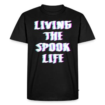 Living The Spook Life Ghost Bait - Men's Premium Organic T-Shirt - black - Front - Nico (187cm)