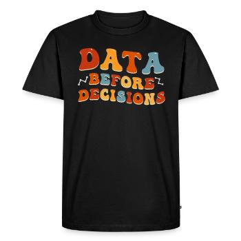 Données ou ce n’est pas arrivé pour l’étudiant - T-shirt Premium bio Homme - noir - Devant - Nico (187cm)