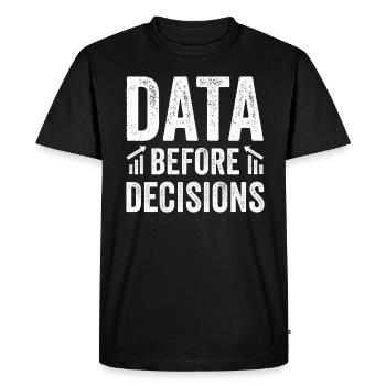 Données ou ce n’est pas arrivé pour l’étudiant - T-shirt Premium bio Homme - noir - Devant - Nico (187cm)