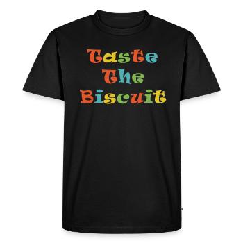 Goûtez le biscuit Goûtez les bienfaits - T-shirt Premium bio Homme - noir - Devant - Nico (187cm)