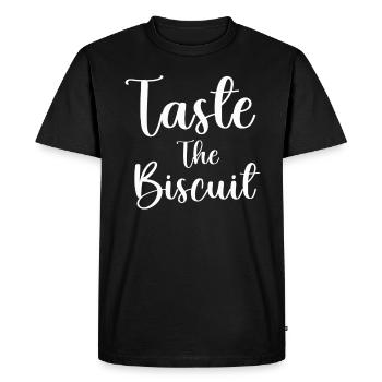 Goûtez le biscuit Goûtez les bienfaits - T-shirt Premium bio Homme - noir - Devant - Nico (187cm)