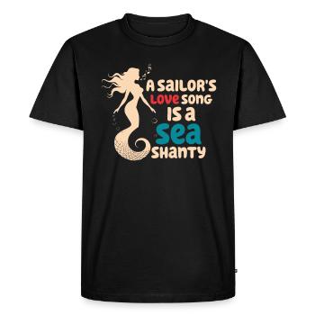 marin meme bateau pirate navigation océanique - T-shirt Premium bio Homme - noir - Devant - Nico (187cm)