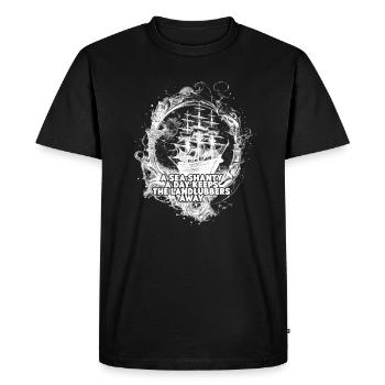 marin meme bateau pirate navigation océanique - T-shirt Premium bio Homme - noir - Devant - Nico (187cm)