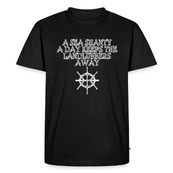marin meme bateau pirate navigation océanique - T-shirt Premium bio Homme - noir - Devant - Nico (187cm)