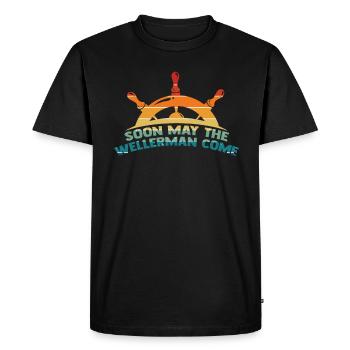 marin meme bateau pirate navigation océanique - T-shirt Premium bio Homme - noir - Devant - Nico (187cm)