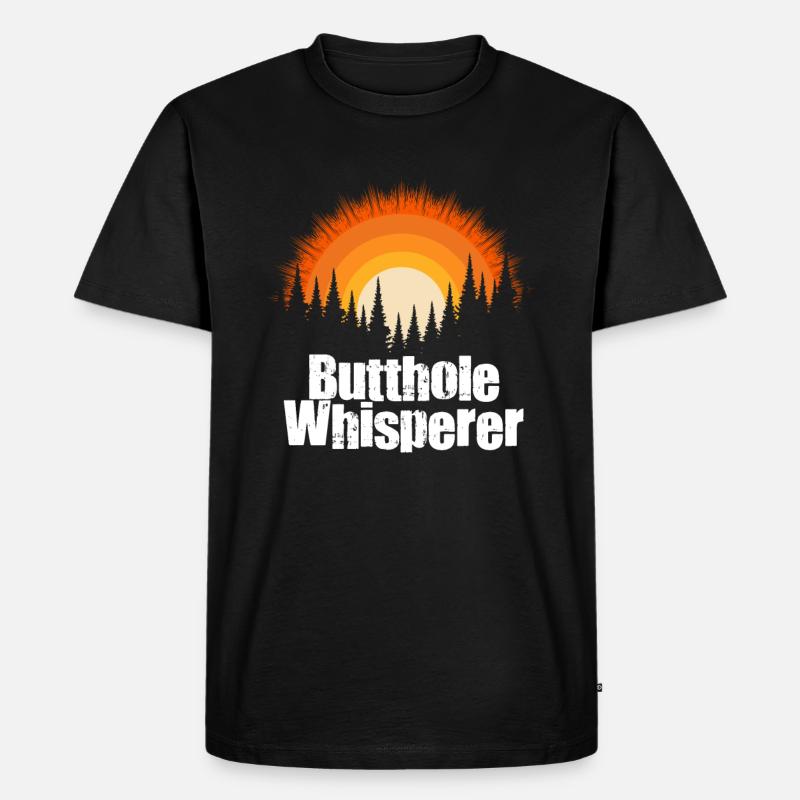 Arschloch-Flüsterer - Männer Premium Bio T-Shirt - Schwarz