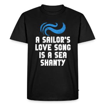 marin meme bateau pirate navigation océanique - T-shirt Premium bio Homme - noir - Devant - Nico (187cm)