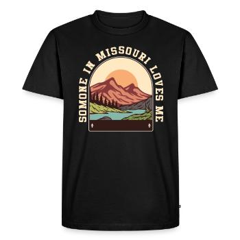 Quelqu’un dans le Missouri m’aime - T-shirt Premium bio Homme - noir - Devant - Nico (187cm)