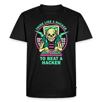 Ethical Hacker Cybersecurity Expertise - Men's Premium Organic T-Shirt - black - Front - Nico (187cm)
