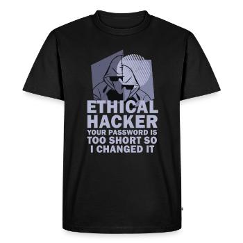 Ethical Hacker Cybersecurity Expertise - Men's Premium Organic T-Shirt - black - Front - Nico (187cm)