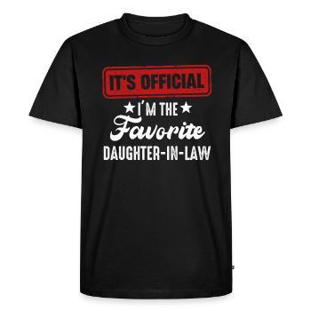 Je suis la belle-fille préférée - T-shirt Premium bio Homme - noir - Devant - Nico (187cm)