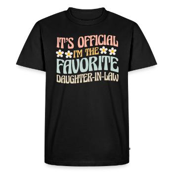 Je suis la belle-fille préférée - T-shirt Premium bio Homme - noir - Devant - Nico (187cm)