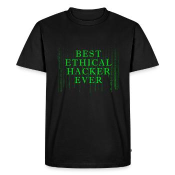 Ethical Hacker Cybersecurity Expertise - Men's Premium Organic T-Shirt - black - Front - Nico (187cm)