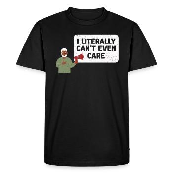 Je ne m’en soucie même pas - T-shirt Premium bio Homme - noir - Devant - Nico (187cm)