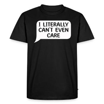 Je ne m’en soucie même pas - T-shirt Premium bio Homme - noir - Devant - Nico (187cm)