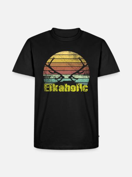 Elchjagd Elkaholische Jäger - Männer Premium Bio T-Shirt - Schwarz
