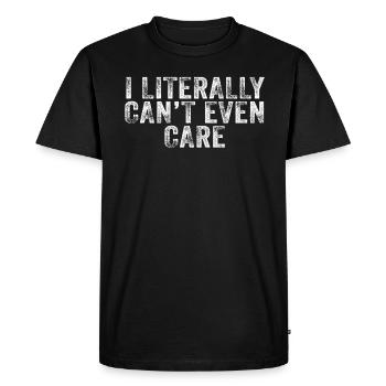 Je ne m’en soucie même pas - T-shirt Premium bio Homme - noir - Devant - Nico (187cm)