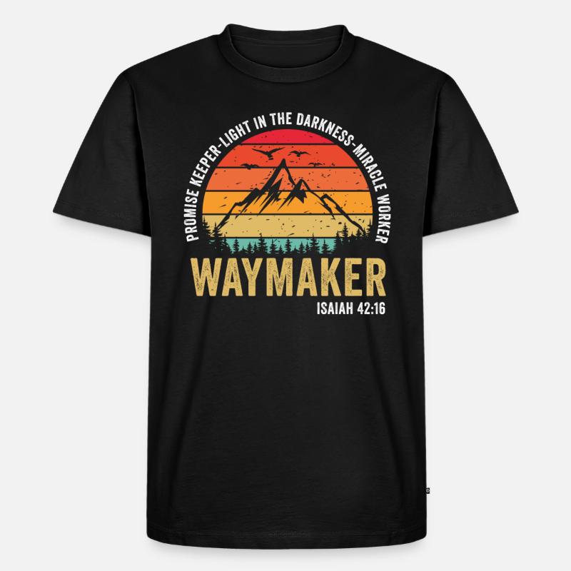 Wegweiser, Versprechenshüter, Wundertäter - Männer Premium Bio T-Shirt - Schwarz