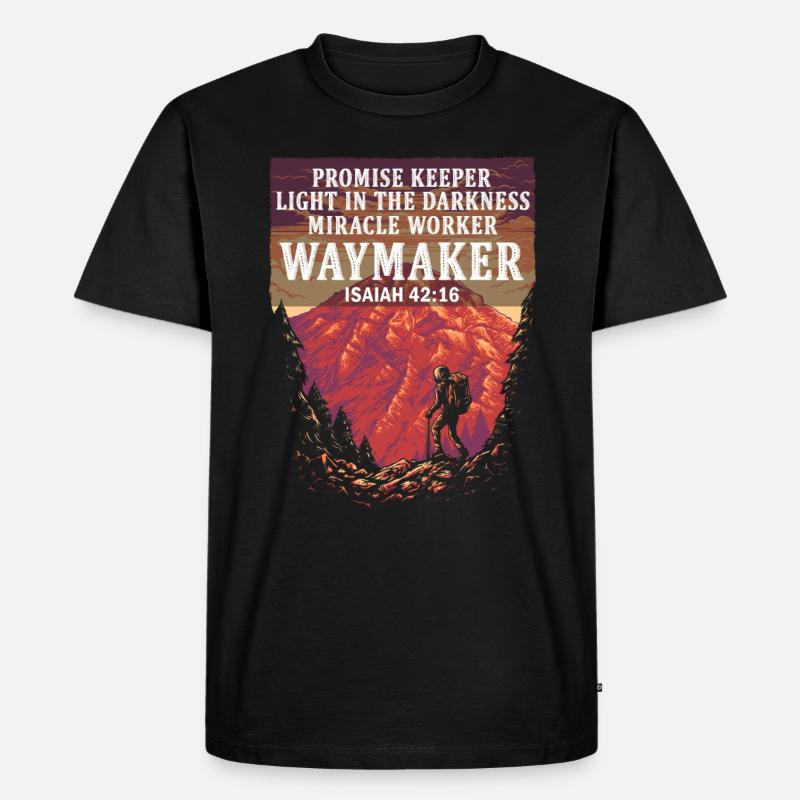 Wegweiser, Versprechenshüter, Wundertäter - Männer Premium Bio T-Shirt - Schwarz