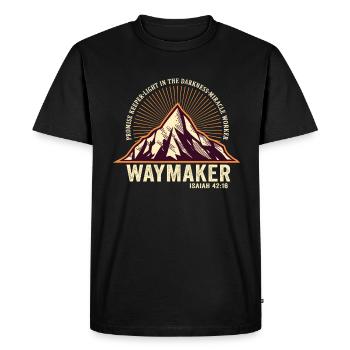 Waymaker Promise Keeper Miracle Worker - Men's Premium Organic T-Shirt - black - Front - Nico (187cm)