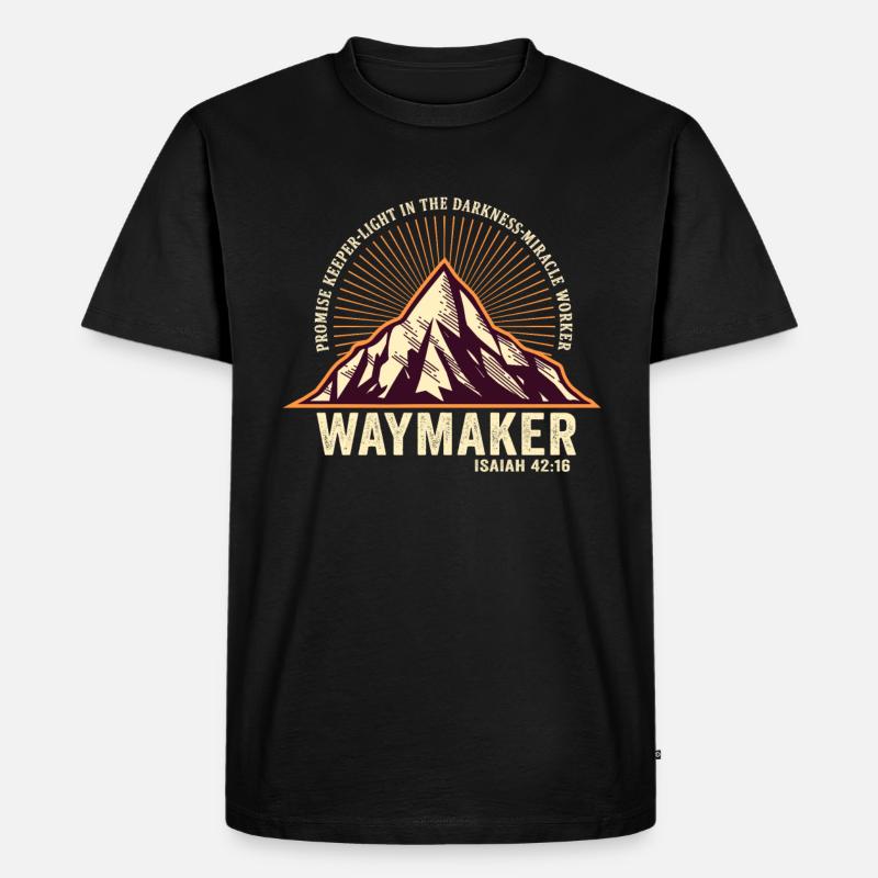 Wegweiser, Versprechenshüter, Wundertäter - Männer Premium Bio T-Shirt - Schwarz
