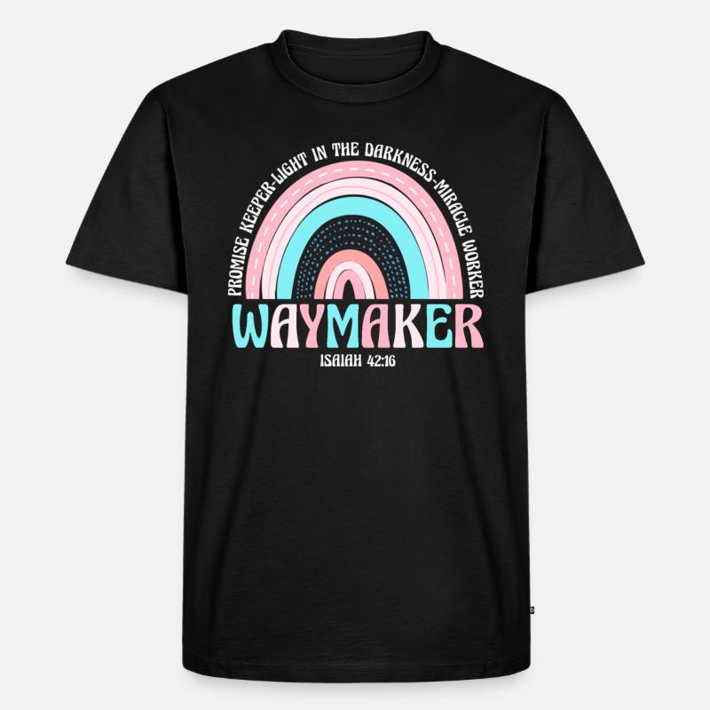 Wegweiser, Versprechenshüter, Wundertäter - Männer Premium Bio T-Shirt - Schwarz
