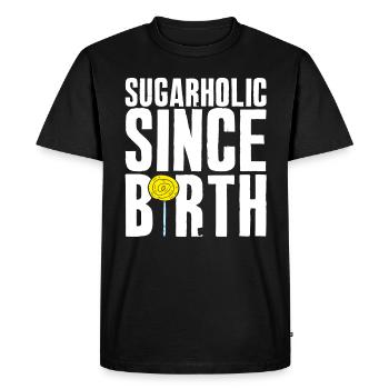 Sugarholic Sweets Amateur de bonbons au sucre - T-shirt Premium bio Homme - noir - Devant - Nico (187cm)