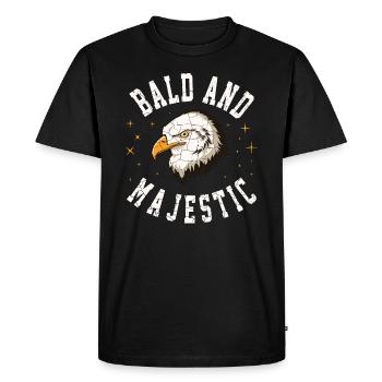 chauves et majestueux drôles hommes chauves - T-shirt Premium bio Homme - noir - Devant - Nico (187cm)