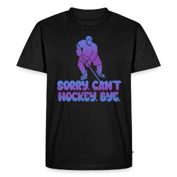 Désolé, je ne peux pas faire de hockey, au revoir, amateur de hockey - T-shirt Premium bio Homme - noir - Devant - Nico (187cm)