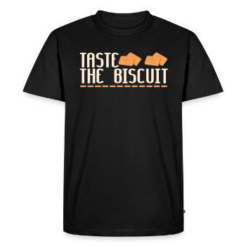 Goûtez le biscuit Goûtez la bonté - T-shirt Premium bio Homme - noir - Devant - Nico (187cm)