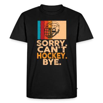 Désolé, je ne peux pas faire de hockey, au revoir, amateur de hockey - T-shirt Premium bio Homme - noir - Devant - Nico (187cm)
