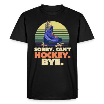 Désolé, je ne peux pas faire de hockey, au revoir, amateur de hockey - T-shirt Premium bio Homme - noir - Devant - Nico (187cm)