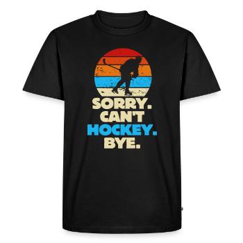 Désolé, je ne peux pas faire de hockey, au revoir, amateur de hockey - T-shirt Premium bio Homme - noir - Devant - Nico (187cm)