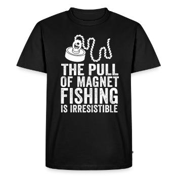 Neodymium Magnet Fishing Magnetic Fisher - Men's Premium Organic T-Shirt - black - Front - Nico (187cm)