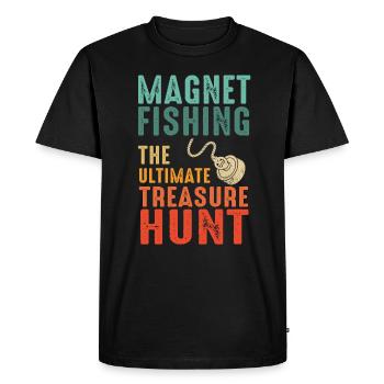 Neodymium Magnet Fishing Magnetic Fisher - Men's Premium Organic T-Shirt - black - Front - Nico (187cm)