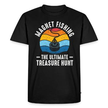 Neodymium Magnet Fishing Magnetic Fisher - Men's Premium Organic T-Shirt - black - Front - Nico (187cm)