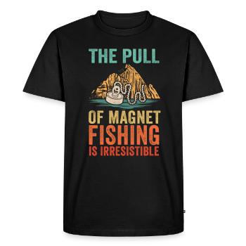 Aimant de pêche en néodyme pour pêcheur magnétique - T-shirt Premium bio Homme - noir - Devant - Nico (187cm)