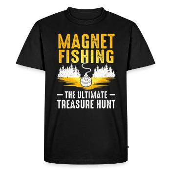Neodymium Magnet Fishing Magnetic Fisher - Men's Premium Organic T-Shirt - black - Front - Nico (187cm)
