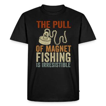 Aimant de pêche en néodyme pour pêcheur magnétique - T-shirt Premium bio Homme - noir - Devant - Nico (187cm)