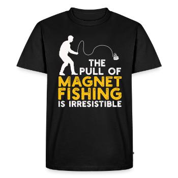Neodymium Magnet Fishing Magnetic Fisher - Men's Premium Organic T-Shirt - black - Front - Nico (187cm)