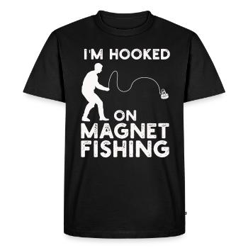 Neodymium Magnet Fishing Magnetic Fisher - Men's Premium Organic T-Shirt - black - Front - Nico (187cm)