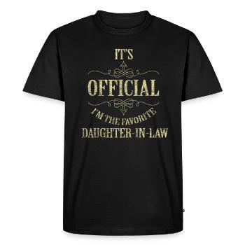 Je suis la belle-fille préférée - T-shirt Premium bio Homme - noir - Devant - Nico (187cm)