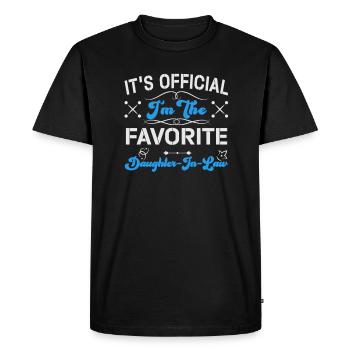 Je suis la belle-fille préférée - T-shirt Premium bio Homme - noir - Devant - Nico (187cm)