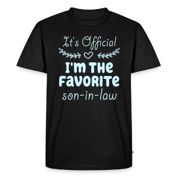 C’est le gendre préféré officiel - T-shirt Premium bio Homme - noir - Devant - Nico (187cm)