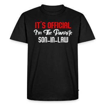 C’est le gendre préféré officiel - T-shirt Premium bio Homme - noir - Devant - Nico (187cm)