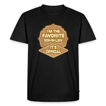 C’est le gendre préféré officiel - T-shirt Premium bio Homme - noir - Devant - Nico (187cm)