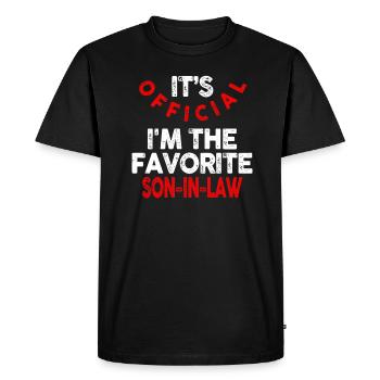 C’est le gendre préféré officiel - T-shirt Premium bio Homme - noir - Devant - Nico (187cm)